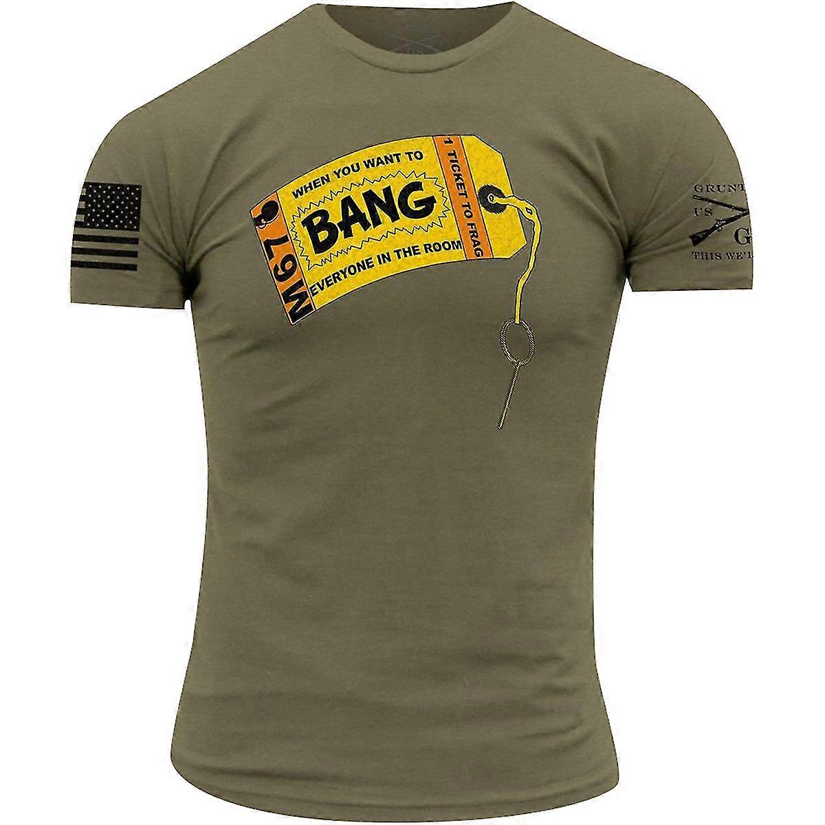 Grunt Style Bang! T-Shirt - Small - Olive