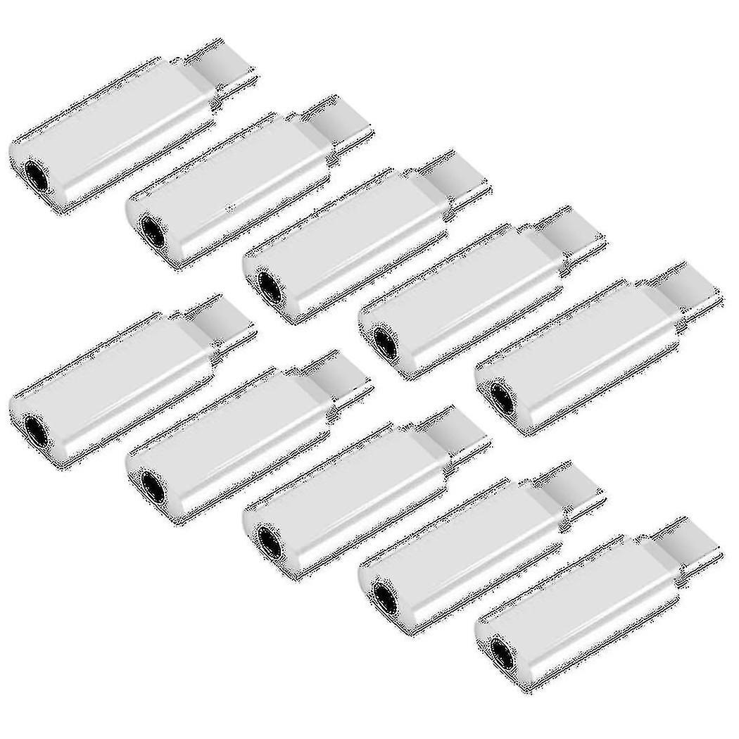 10pcs Usb C To 3.5 Mm Headphone Jack Adapter Compatible With Type C To Headphone Auxiliary Cable Di