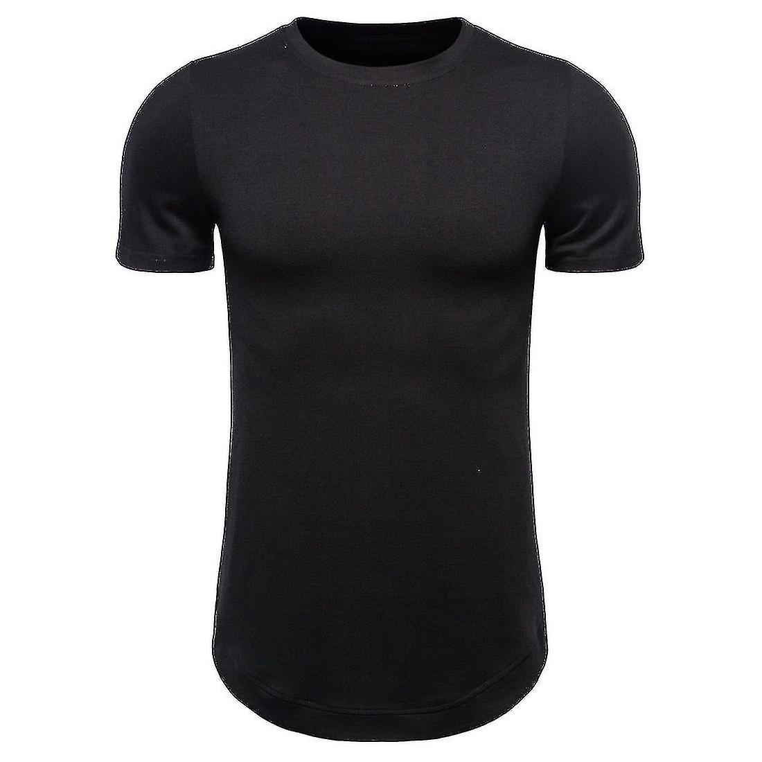 Men Plain Short Sleeve Slim Fit T-shirt