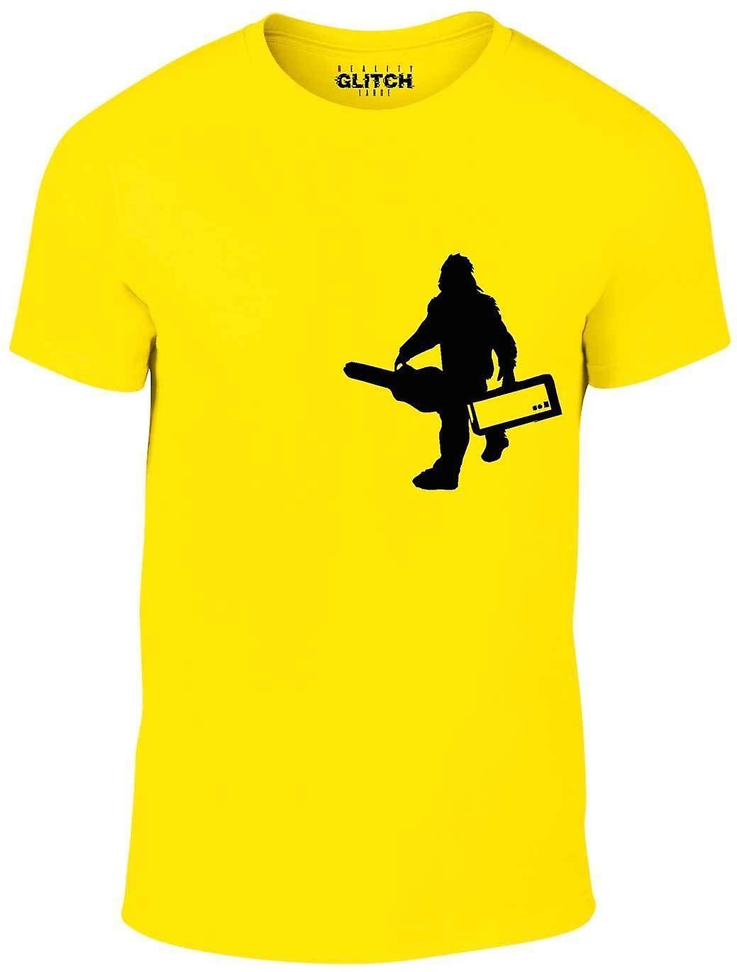 Reality Glitch Sasquatch Guitar Gear Men's T-Shirt - 100% Ring-Spun Cotton, Pre-Shrunk