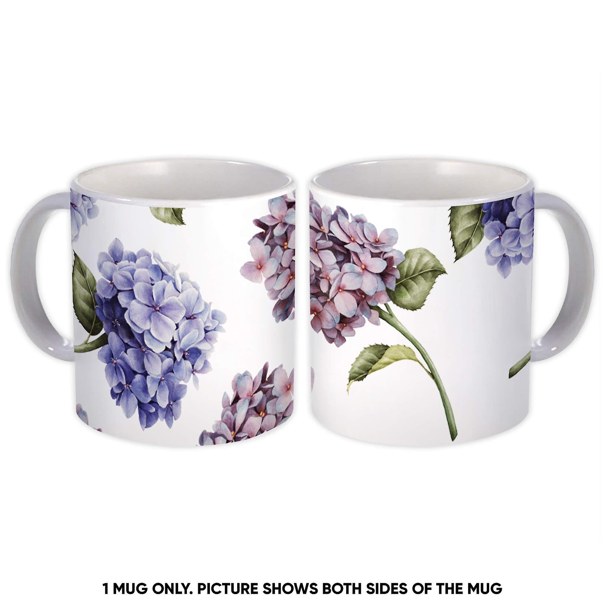 Gift Mug: Hydrangea Flowers Fabric