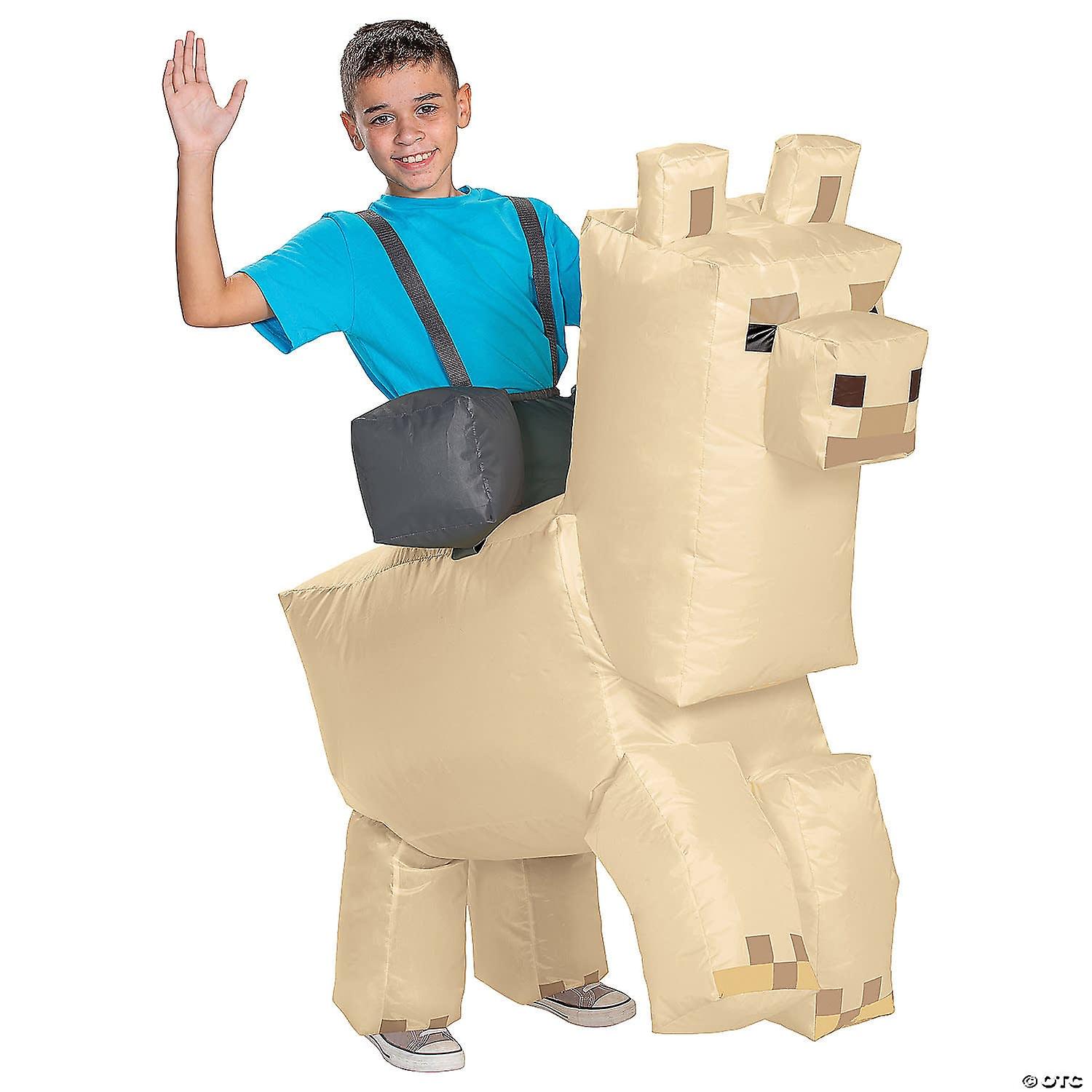 Çocuklar Şişme Minecraft Lama Binicilik Kostümü