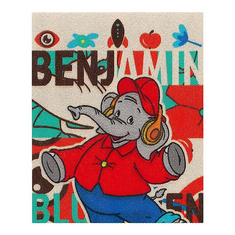 Benjamin Blümchen© Musik - Patch, iron-on patch, iron on, size: 5.5 x 6.8 cm