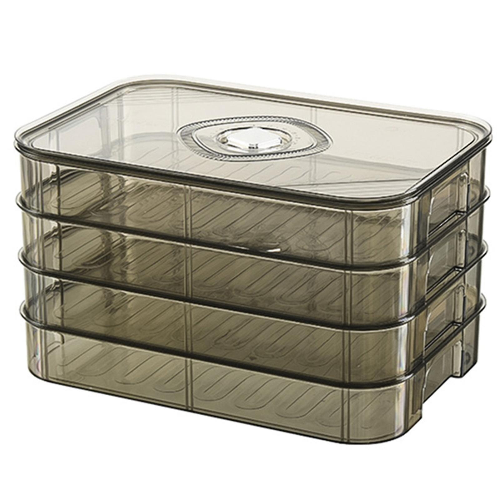 2/4 Layer Dumplings Storage Container Multi-layer Fridges Food Container For Kitchen