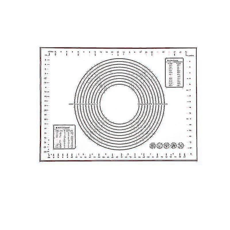 Silicone Baking Mat Non Stick Dough Mat With Measurement 1pcs-red