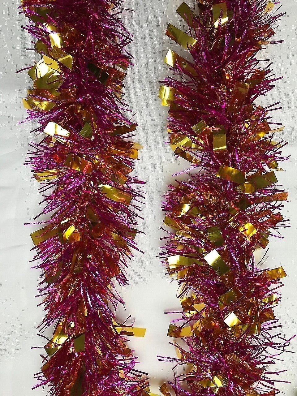 קישוט עץ חג המולד עבה בצבע טינסל בגודל 10 מטר (33 רגל) לחגיגות זר חג המולד645673119057