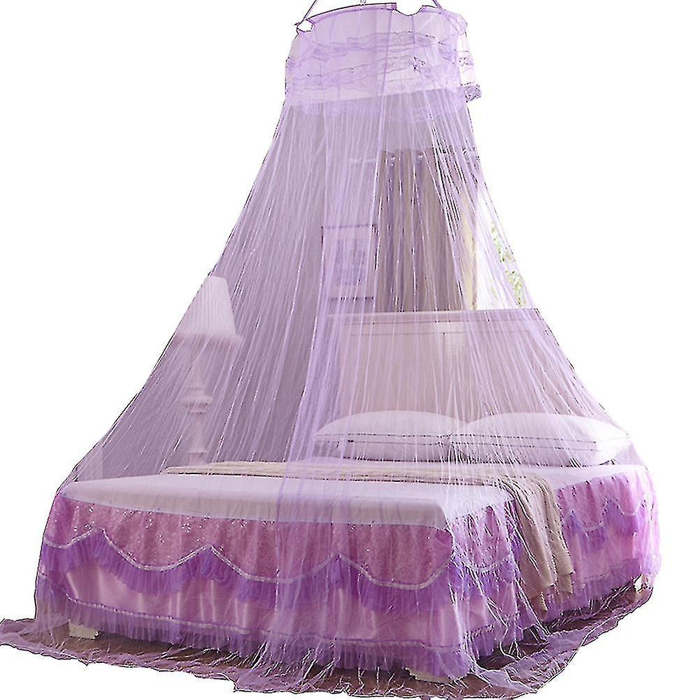 Bed Canopies Round Mosquito Net Bed Canopy Easy To Install 60x260cm Light Purple