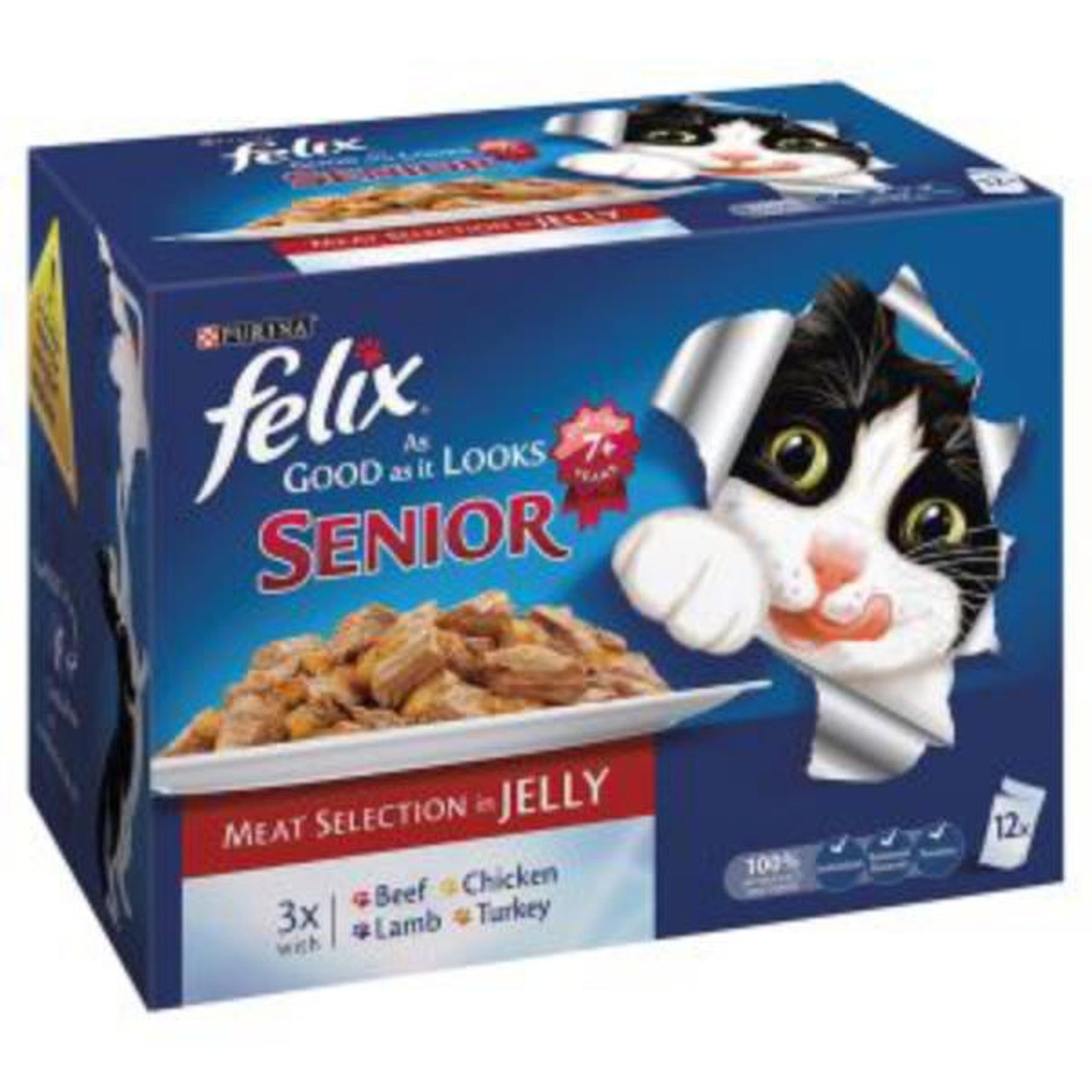 Felix 高级混合品种肉猫粮 (12 包) 4 x 100g