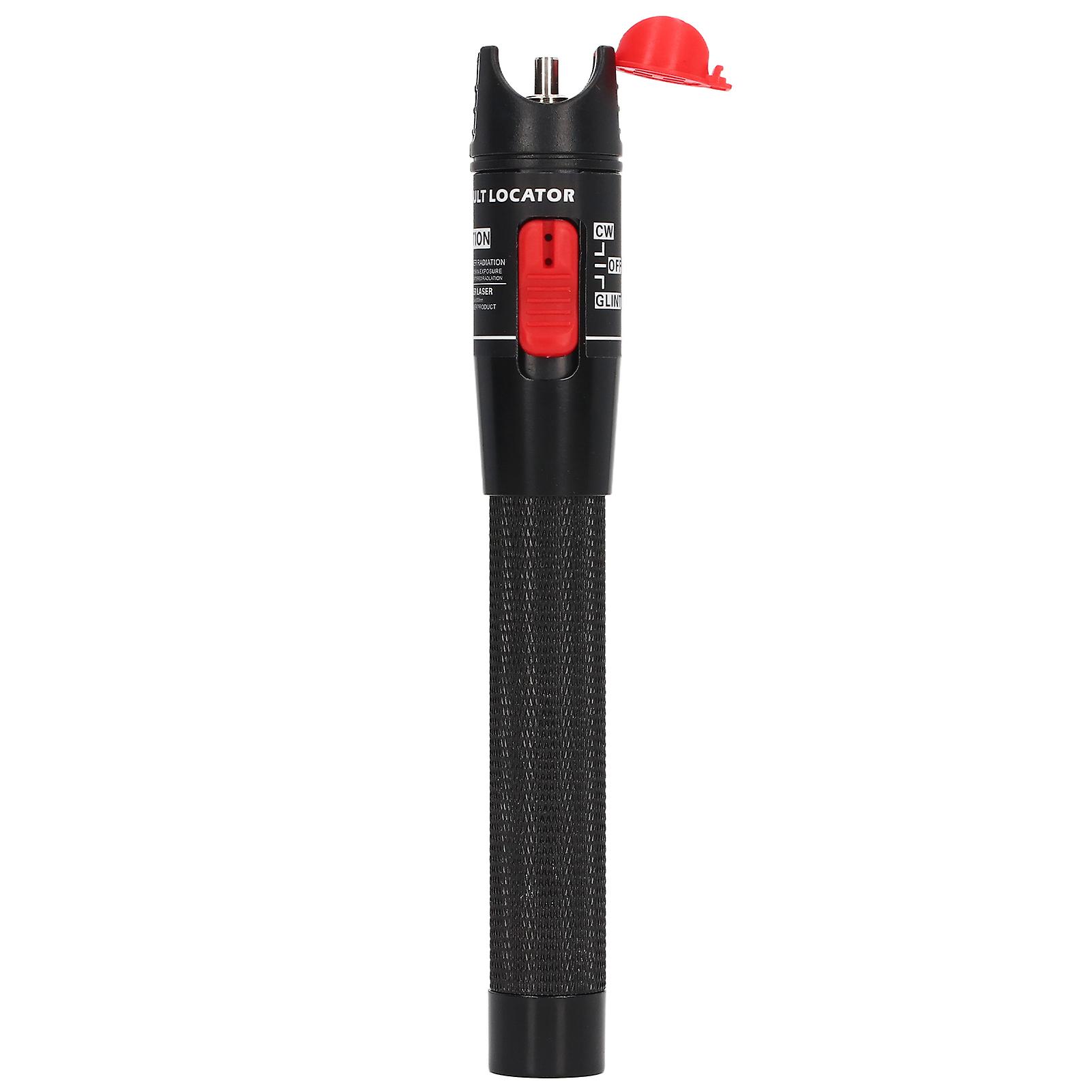 Black Fiber Optic Visual Fault Locator Anti Slip Handle Ergonomic Optical Fiber Red Lighting Pen Tester HT 50(More Than 50mW) 