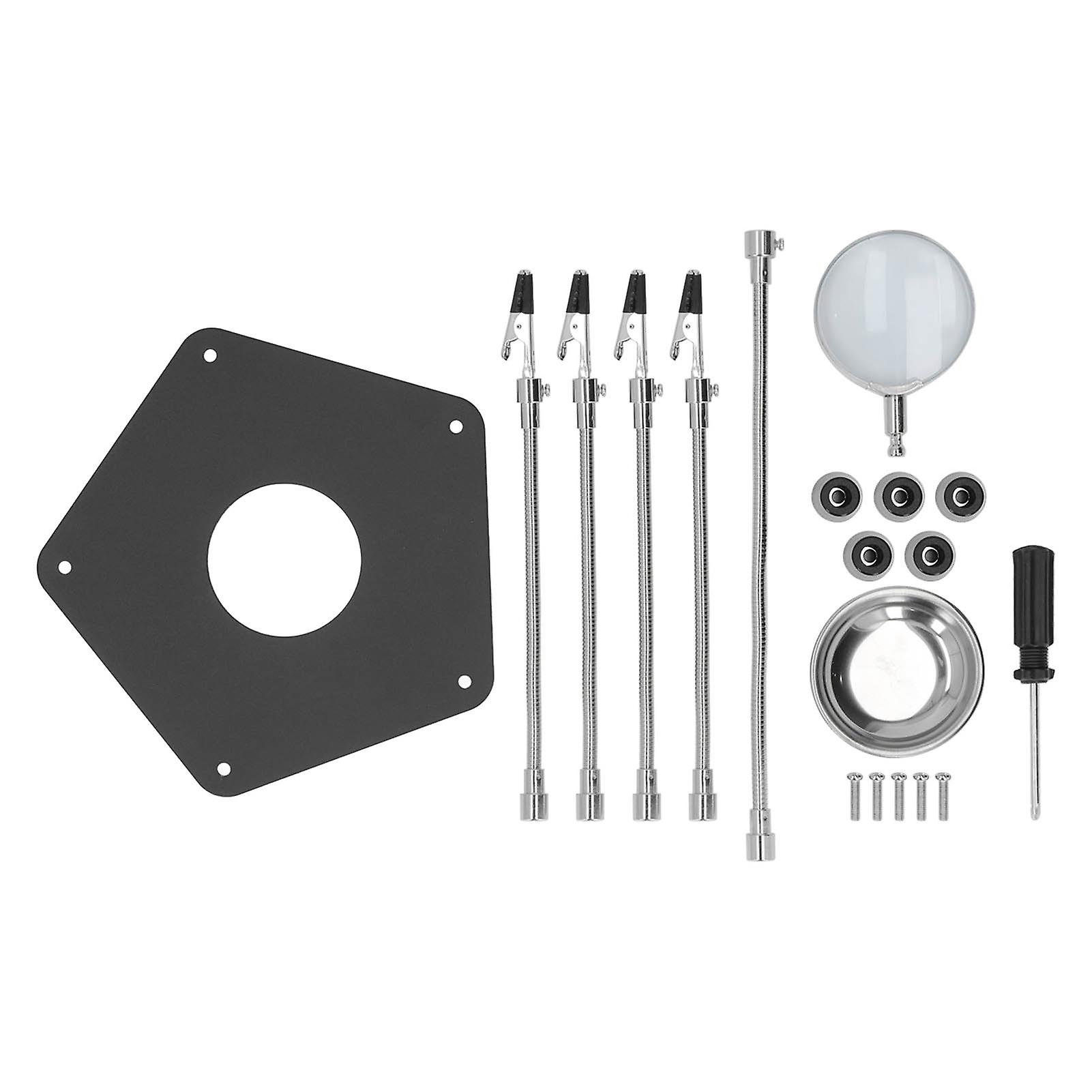 High Light Transmission Soldering Holder Universal PCB Arm 3X Magnification HD Welding Magnifier Tool for Machining