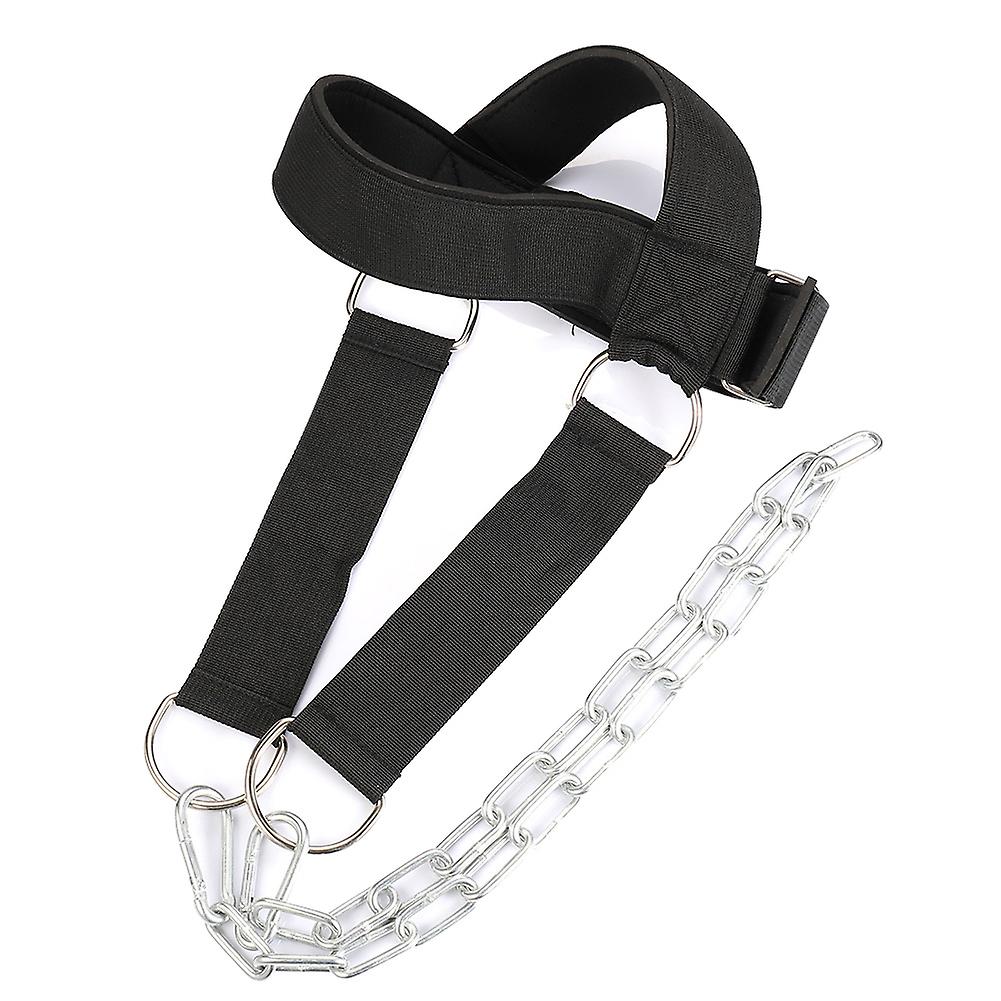 Head Harness Neck Muscles Builder Belt Weight Lifting Gym Head Chain Trainer