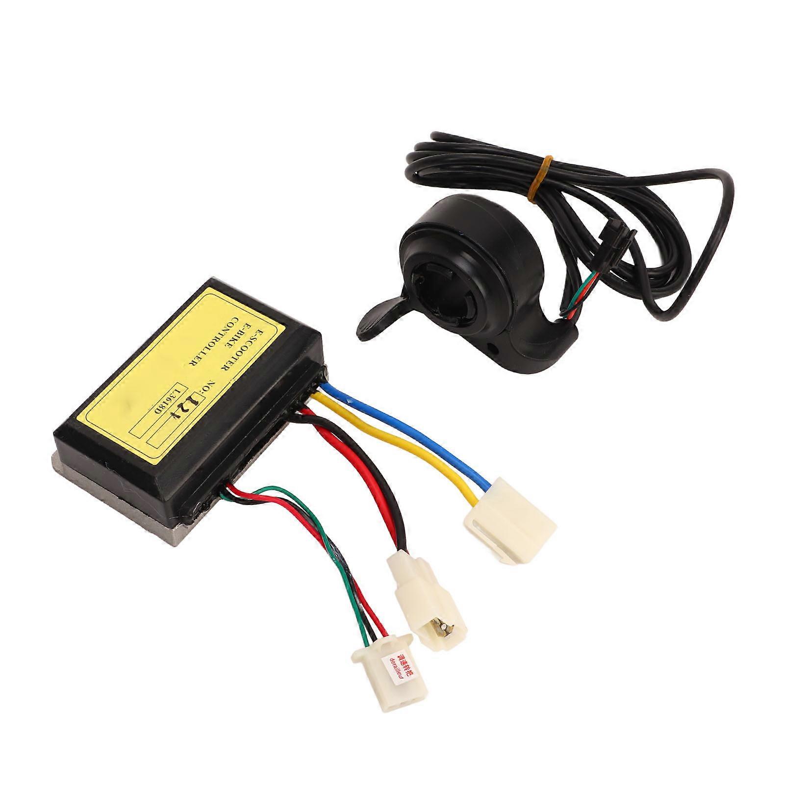 12V 250W DC Motor Speed Controller and Thumb Throttle Kit for Motorcycle Scooter Tricycle 2PCS Set Adjustable Speed Control