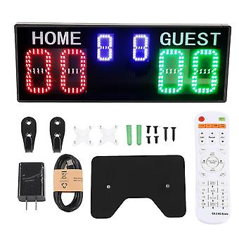 Electronic Scoreboard Portable 6 Digit LED Display Screen Multiple Functions Digital Score Keeper US Plug 100‑240V
