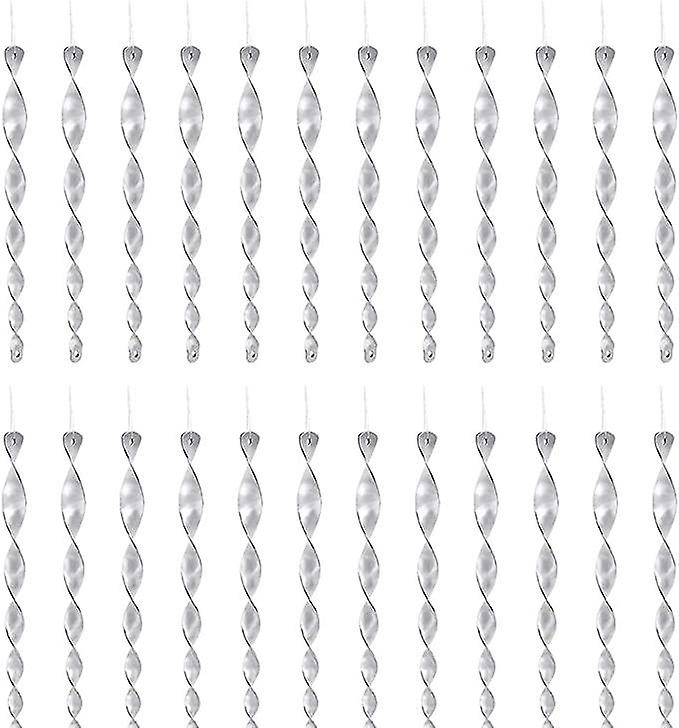24 Pieces Bird Repellents, 70cm Bird Bar 360 Degree Reflective Spiral Light Up, Reflective Repellent
