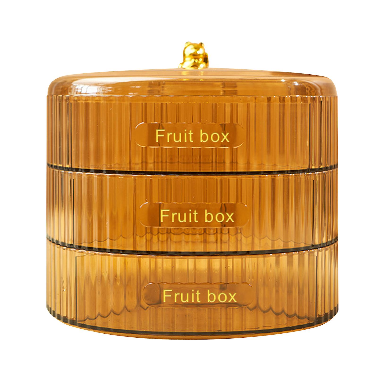 Transparent Fruit Tray with Cover Multi-Purpose Pea-Nuts Container for Living Room