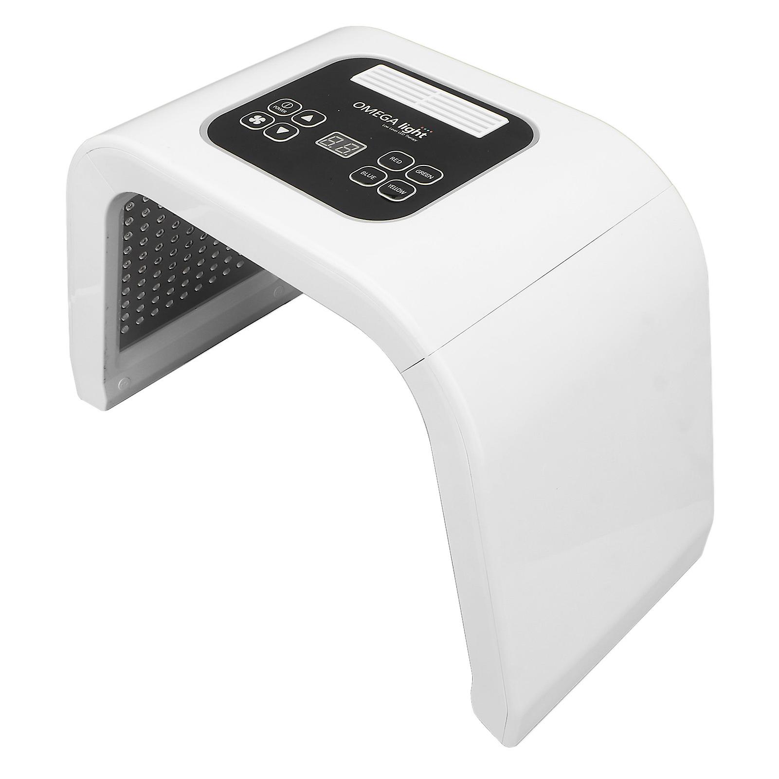 LED Face Machine 7 Light Color Face Care Photon Machine Foldable Reusable Facial Spa Equipment 100‑240V US Plug