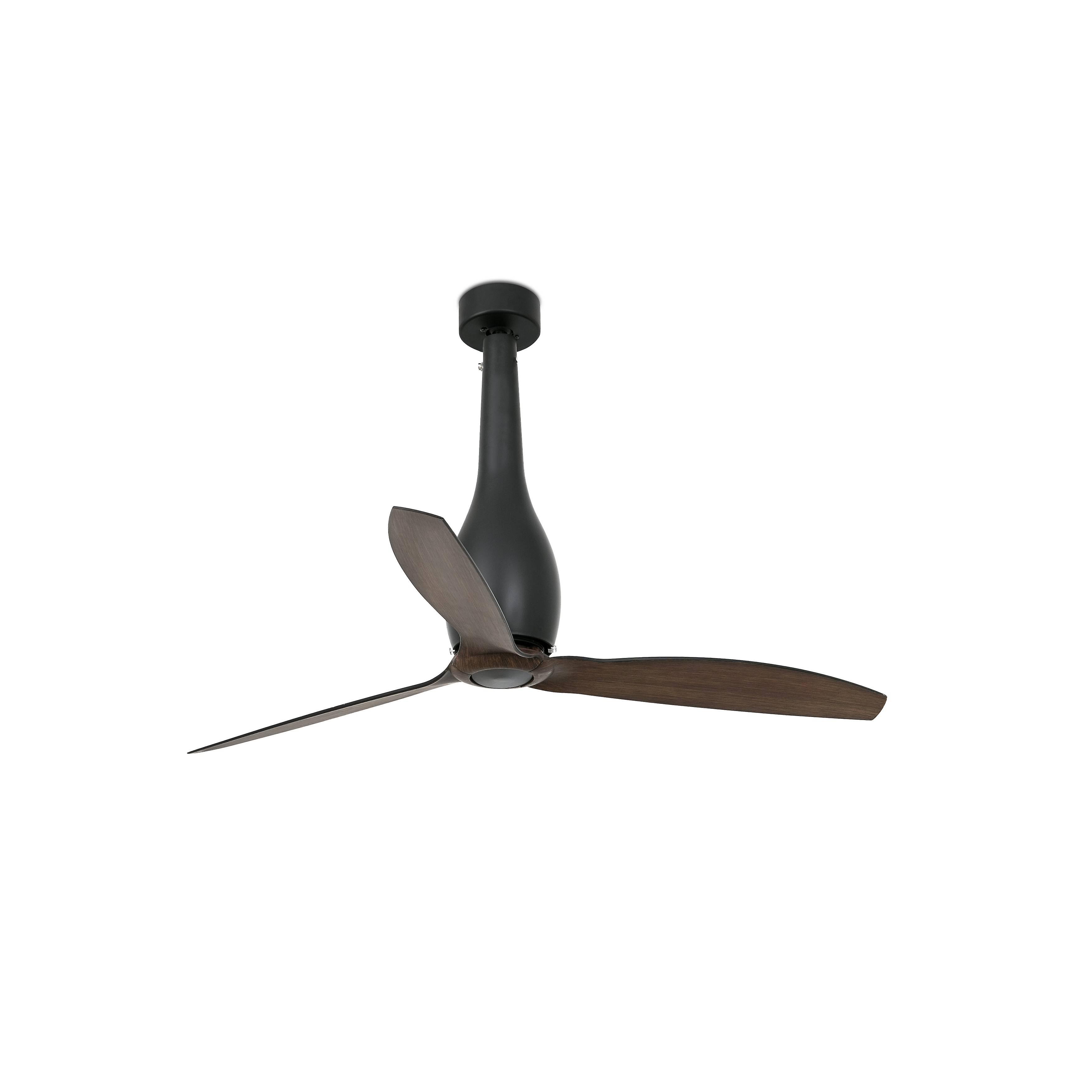 Faro Eterfan Medium Ceiling Fan with / without Light Wood, Matt Black