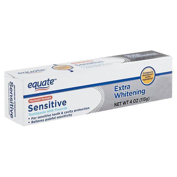 Equate Maximum Strength Sensitive Extra Whitening Toothpaste With Fluoride, 4 Oz
