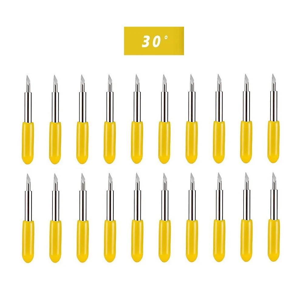 Replacement Blades for Roland Cricut Plotter, 20 Pieces, 30/45/60 Degree, Knife Cutting Blades for Power Tools, Cutting Plotter~12283