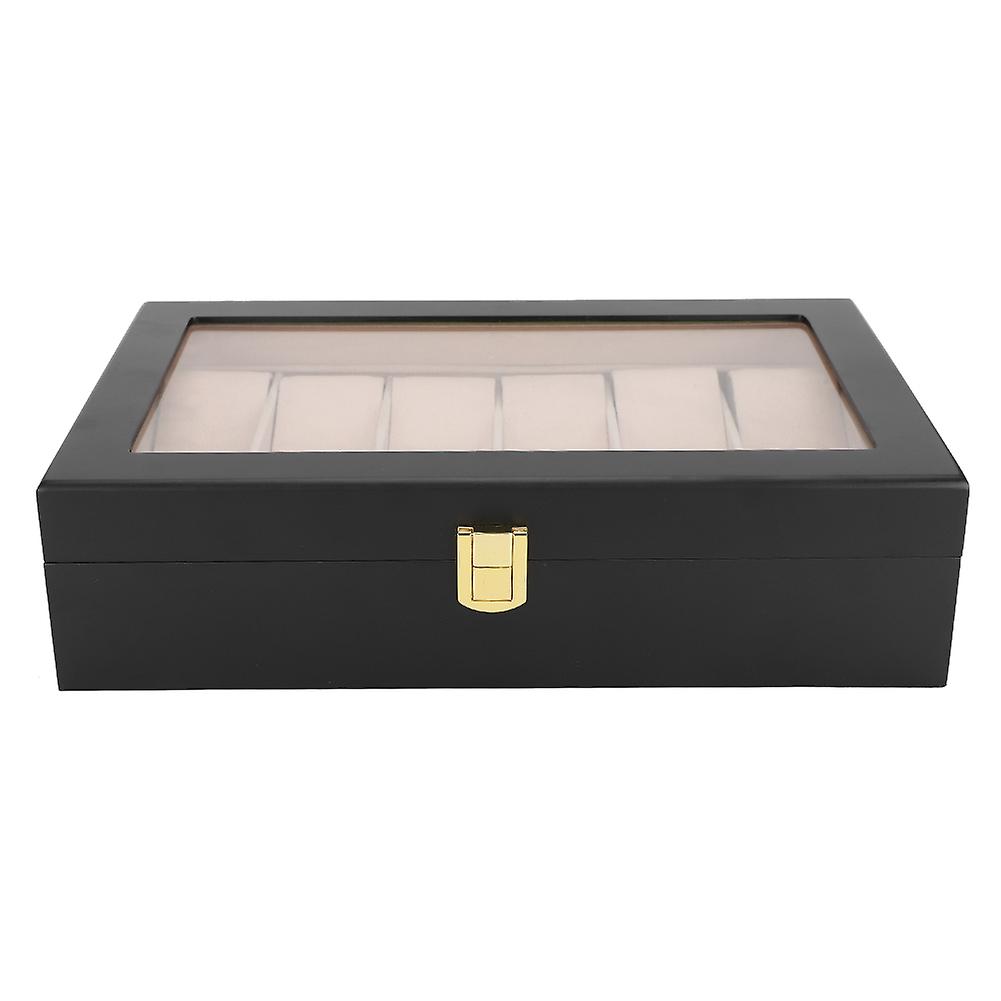 Mattes Holz 12 Gitter Uhr Aufbewahrungsbox Geschenk Display Box Uhr Zubehör