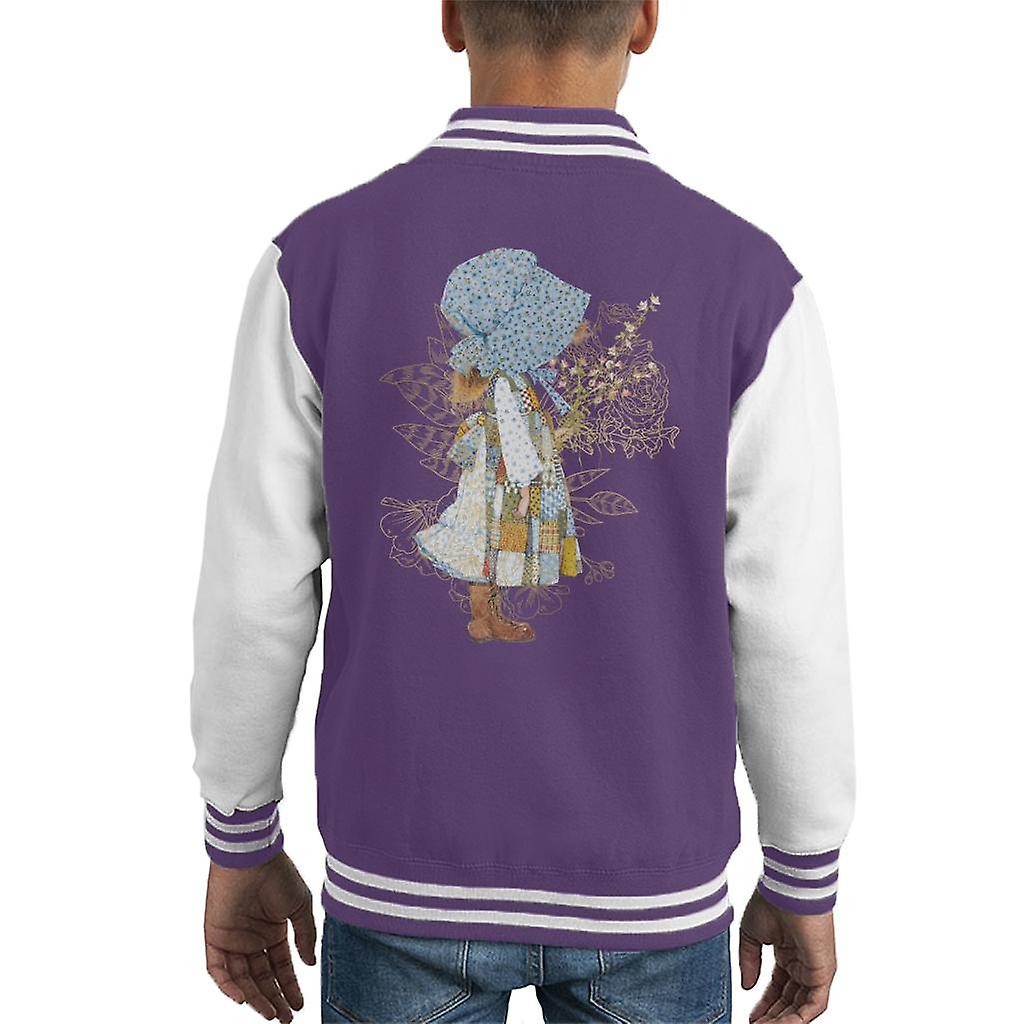 Holly Hobbie Hat And Flowers Kid's Varsity Jacket