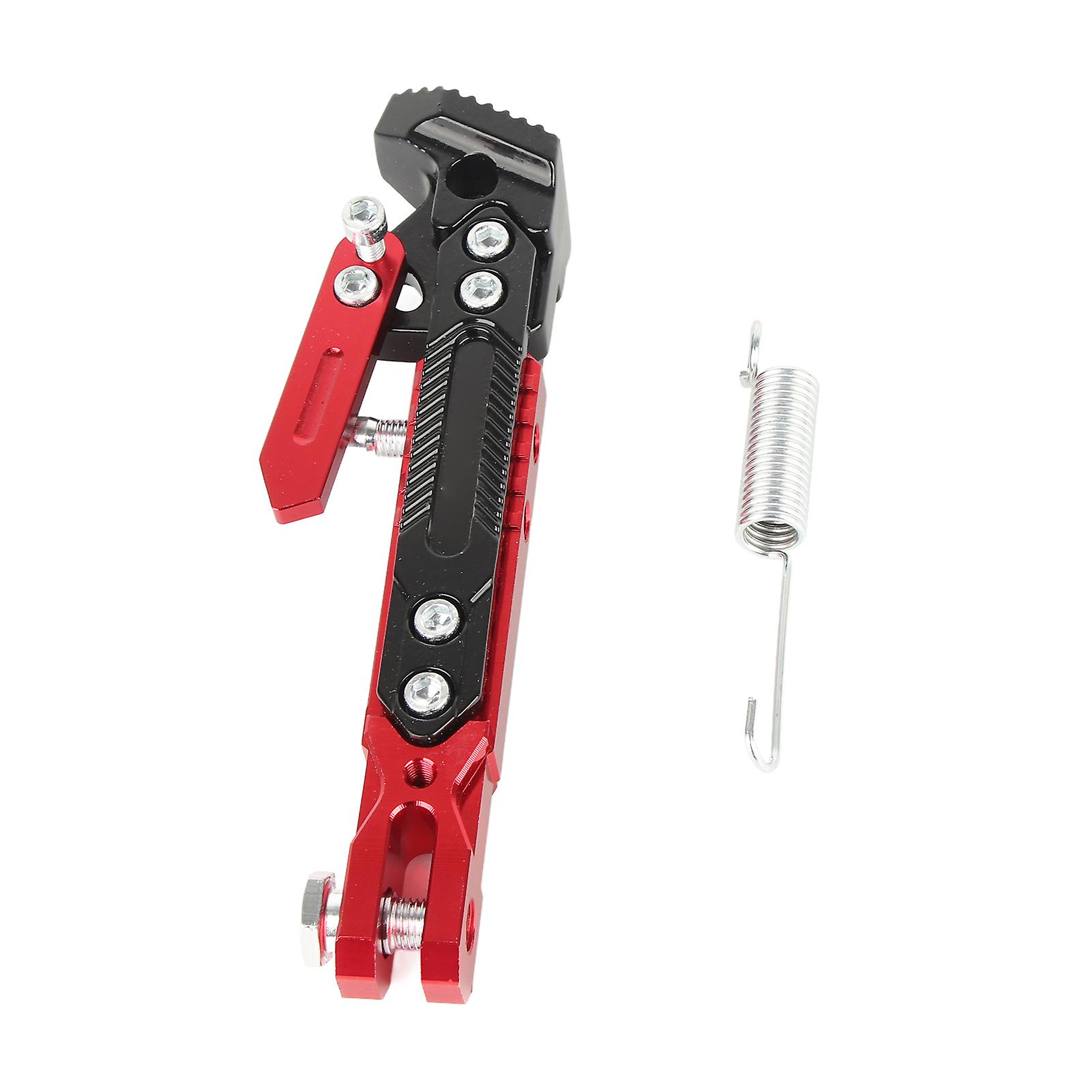 Motorcycle Kickstand - Adjustable Tripod Holder Aluminum Motor Scooter Foot Side Support Stand for NMAX 155 20152016 NMAX 125(红色)