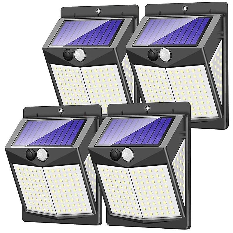 Security Outdoor, 140 Led Motion Sensor 3 Lighting Modes Solar Powered Wall Lights
