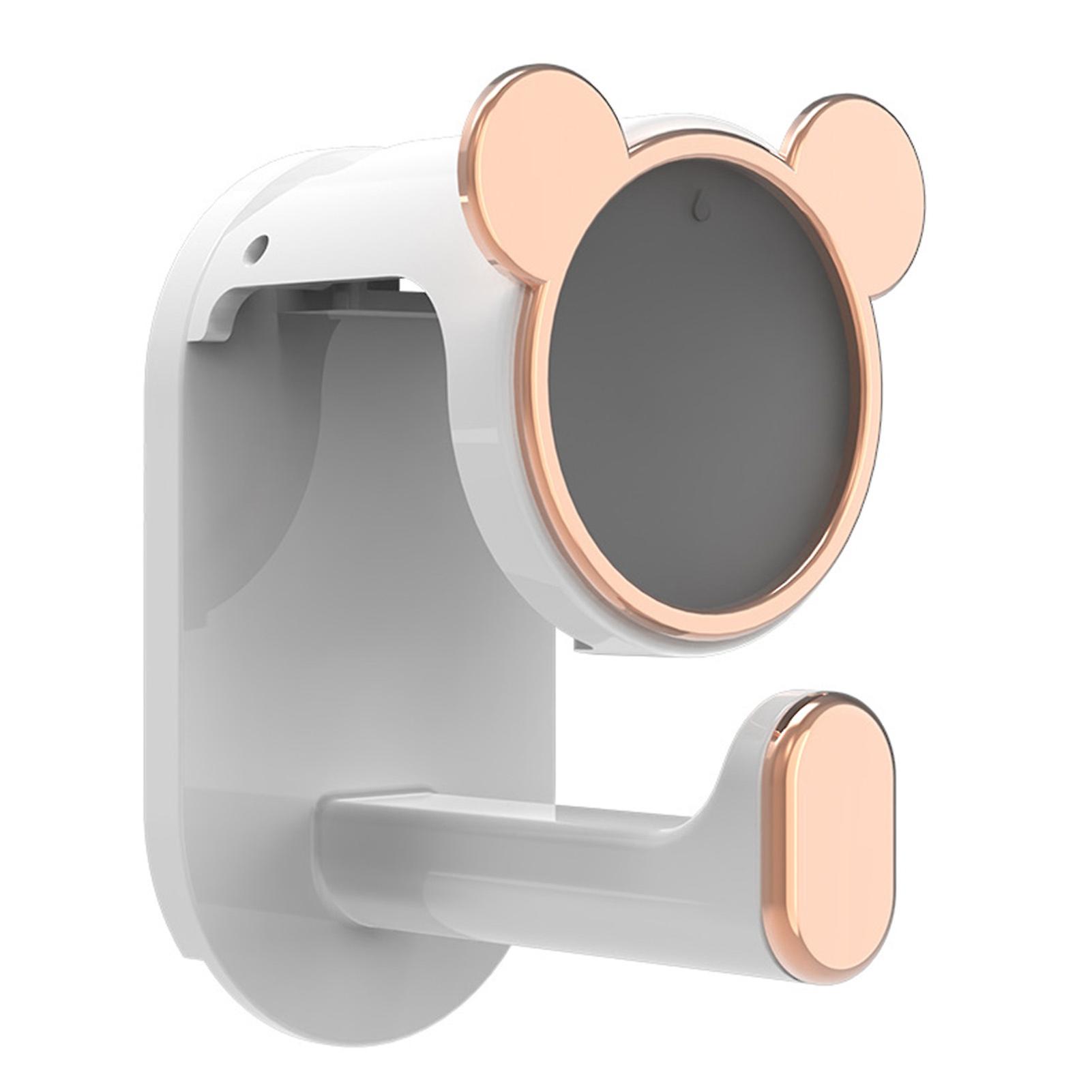 Wall-Mounted Basin Holder Adhesive Hook No-Drill Durable Storage Rack Space-Saving Design Plastic Material for Bathroom