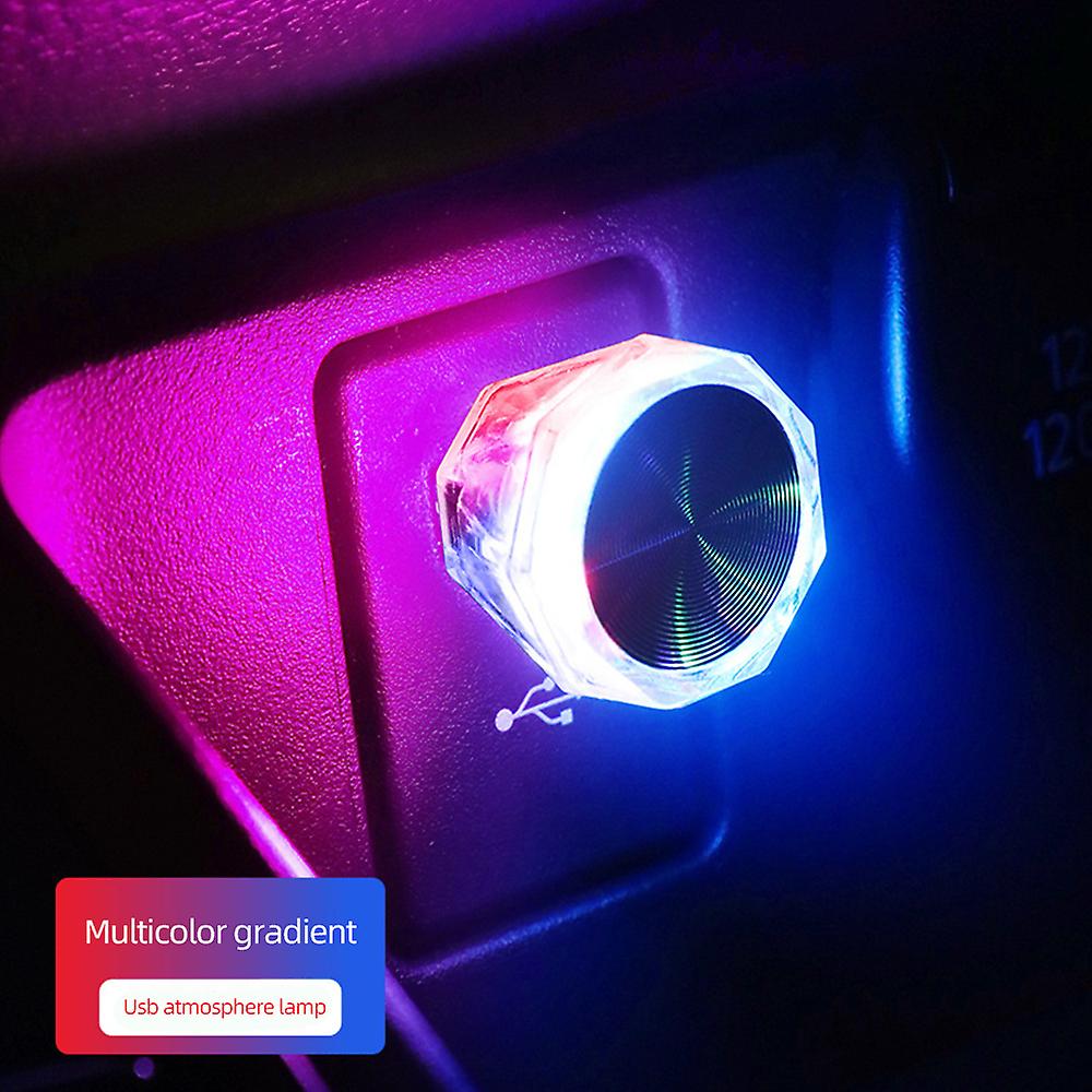 Mini Usb Car Ambient Light Colorful Flash Led Atmosphere Lamp Portable Plug Play Auto Interior Decorative Lighting