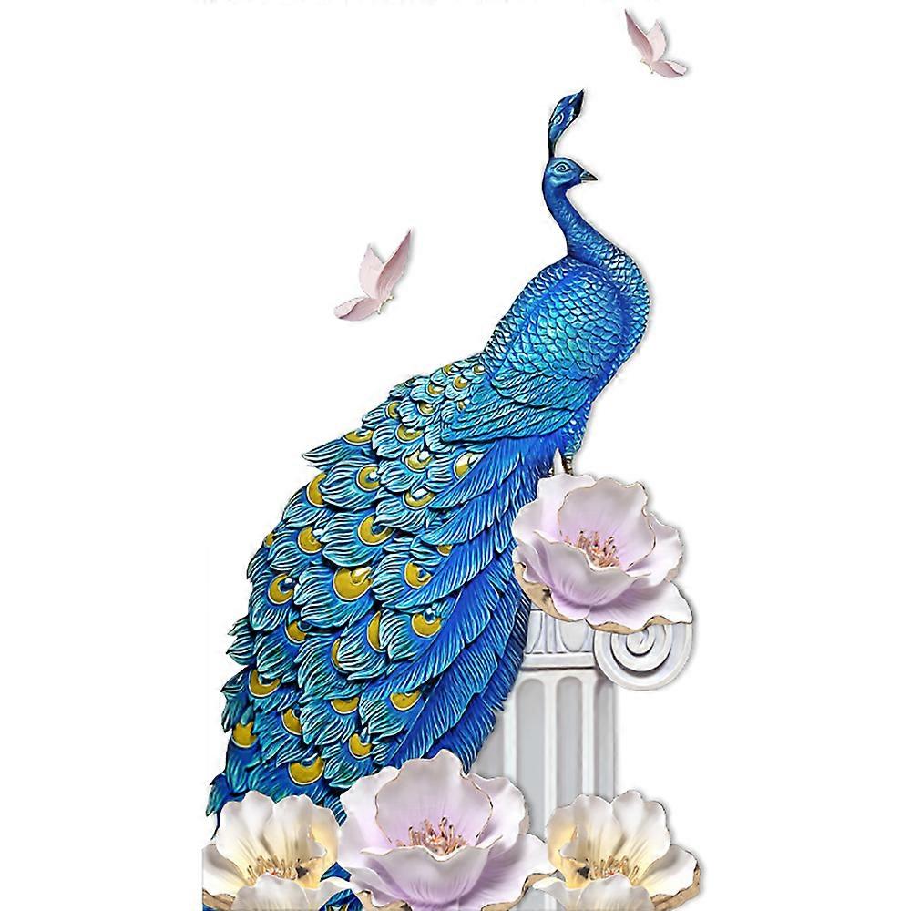 Creative Blue Peacock Wall Sticker Removable Wall Decor