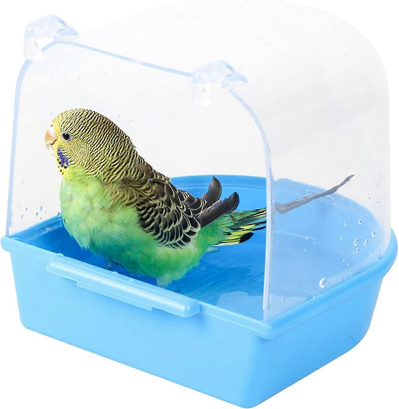 Covered bird bath Semi-circular shape - 14.5  13  13 cmBlue