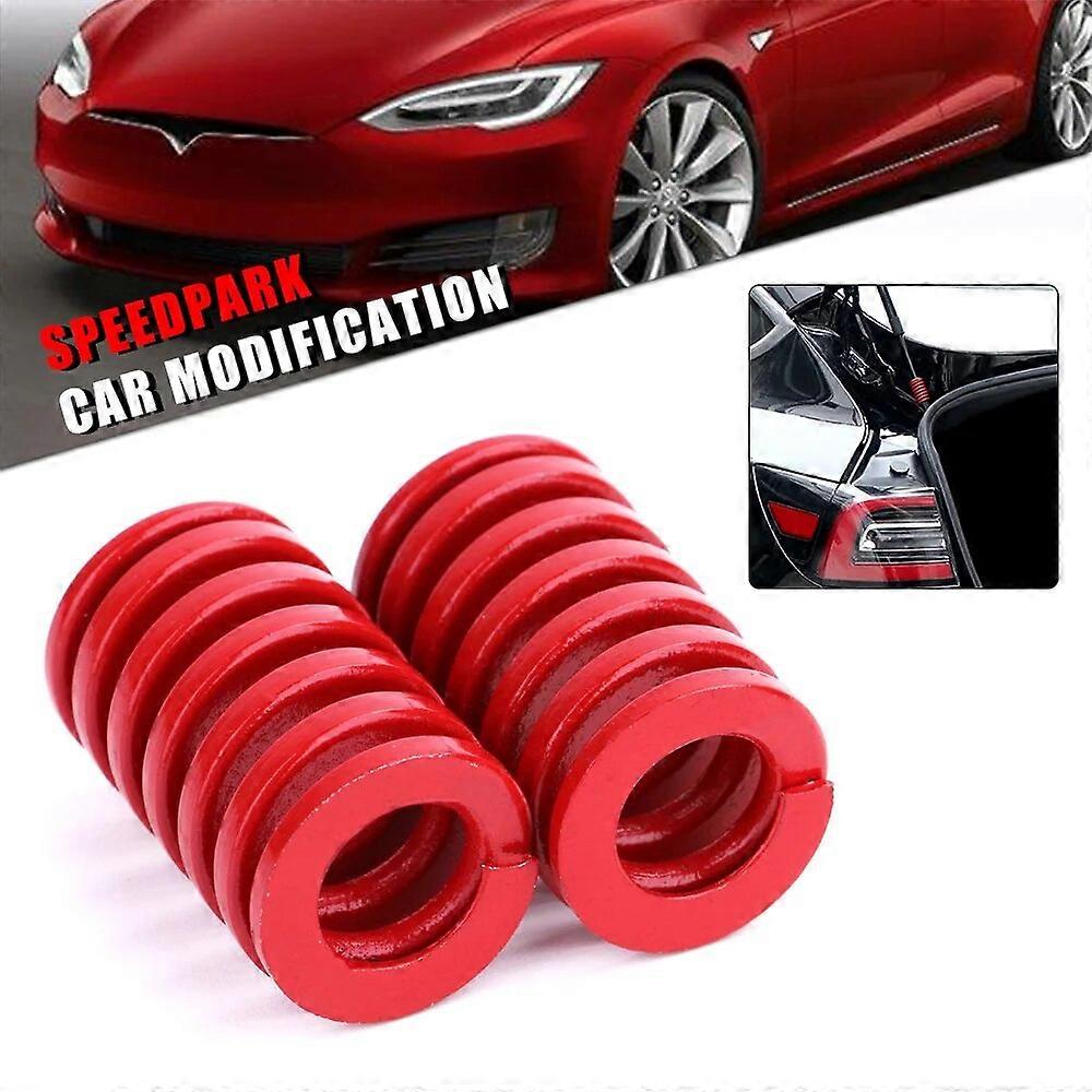 2pcs Die Springs For Rear Trunk Tailgate Strut Support Lift Bars Tool For Tesla Model 3 2017 2018 2019 2020 Red Car Accessories FN9U5872