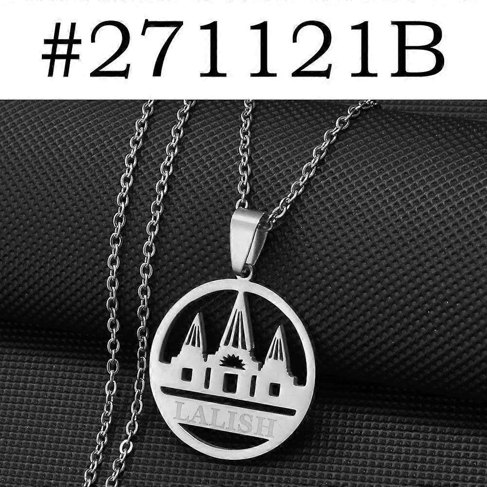 Yezidi Lalish Vedhæng Halskæder Rustfrit stål Helligste tempel Yazidis smykker 271121