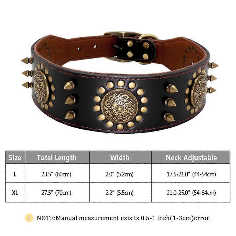 2" Breite Spiked Nieten Hundehalsband fr mittelgroe Hunde Pitbull  Deutscher Schferhund Pu Leder Haustierhalsbnder Cool & Mode | Fruugo DE