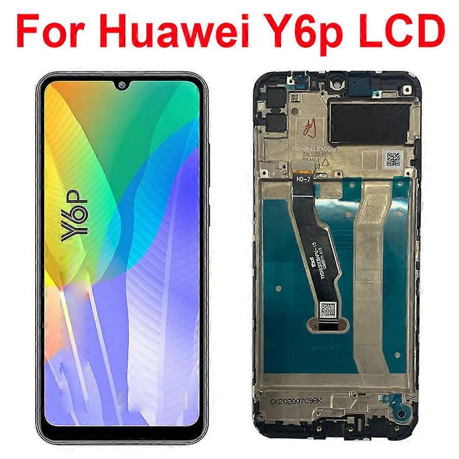 Tib 6.3 Ips For Huawei Y6p Med-lx9, Med-lx9n Lcd Touch Screen With Frame Digiziter Assembly Replacement For Huawei Y6p Display