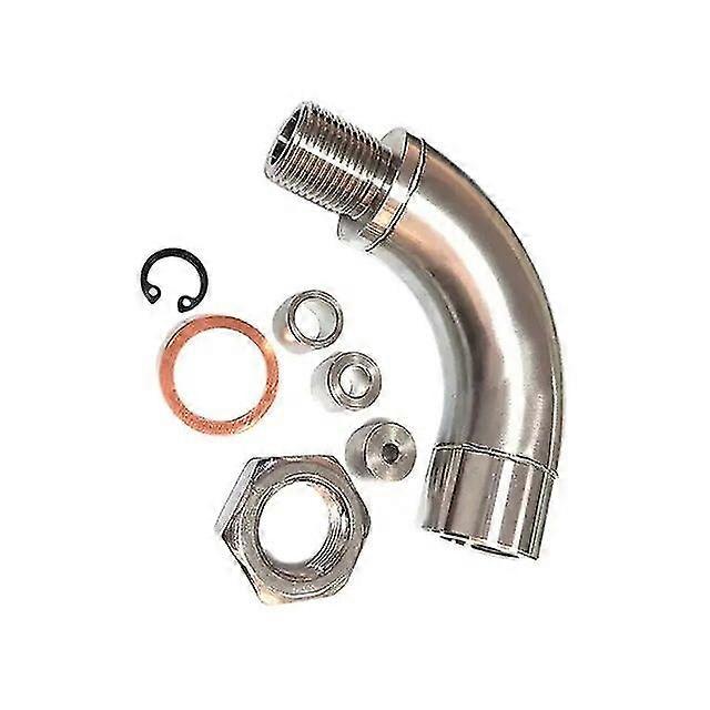 unique pipeSteel Catalytic Converter M18x1.5 O2 Defouler J-style Fitting Oxygen Sensor Restrictor