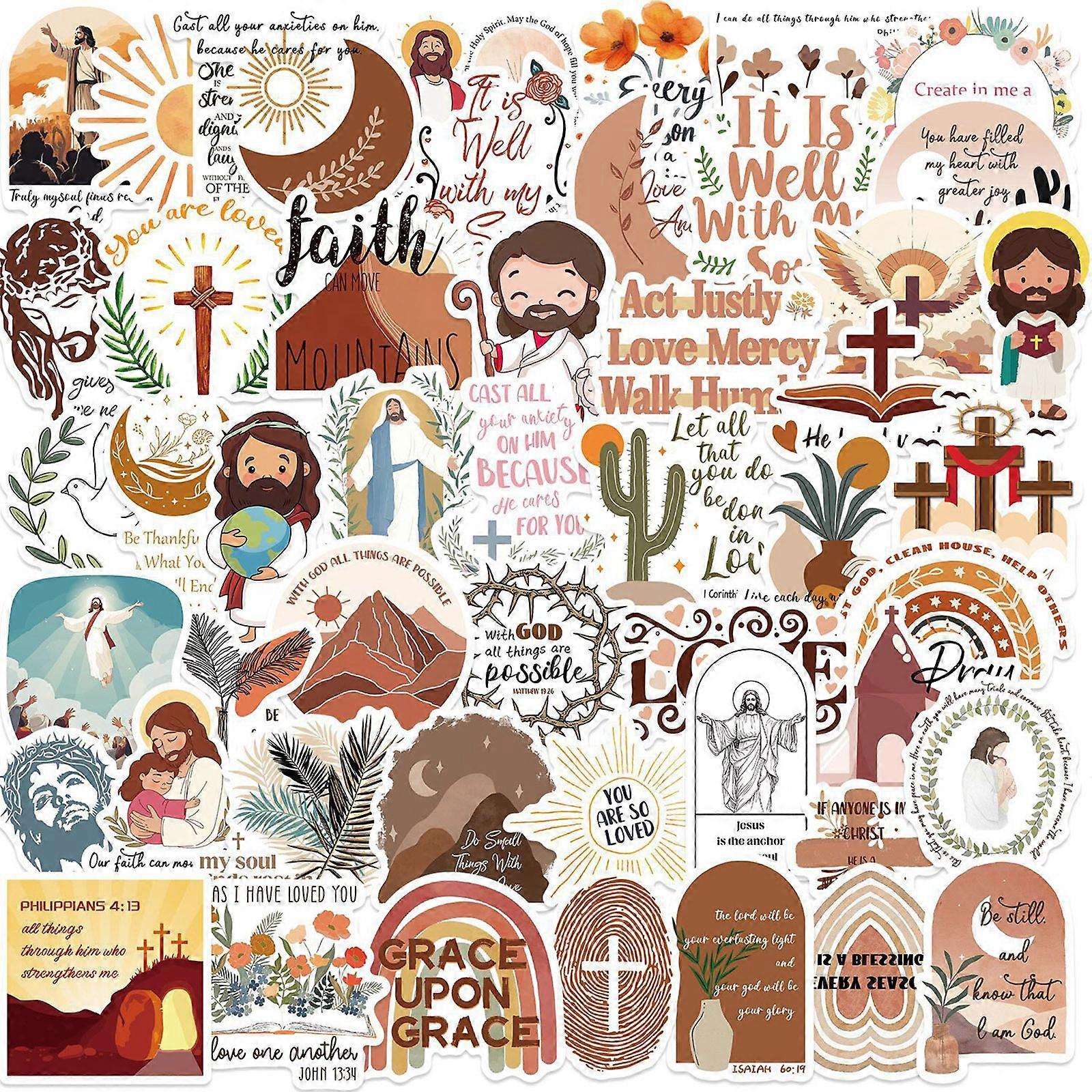 Boho Bijbelvers Stickers 50 stuks