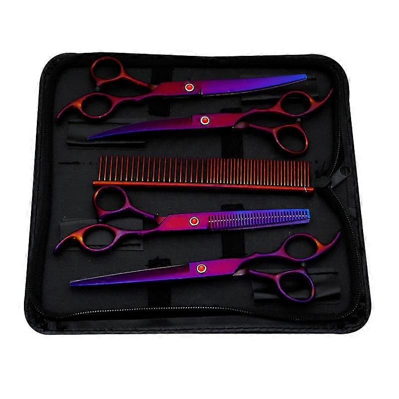 Jianghuo 7 Inch Pet Grooming Scissors Set Color Set High Class Pet Scissors