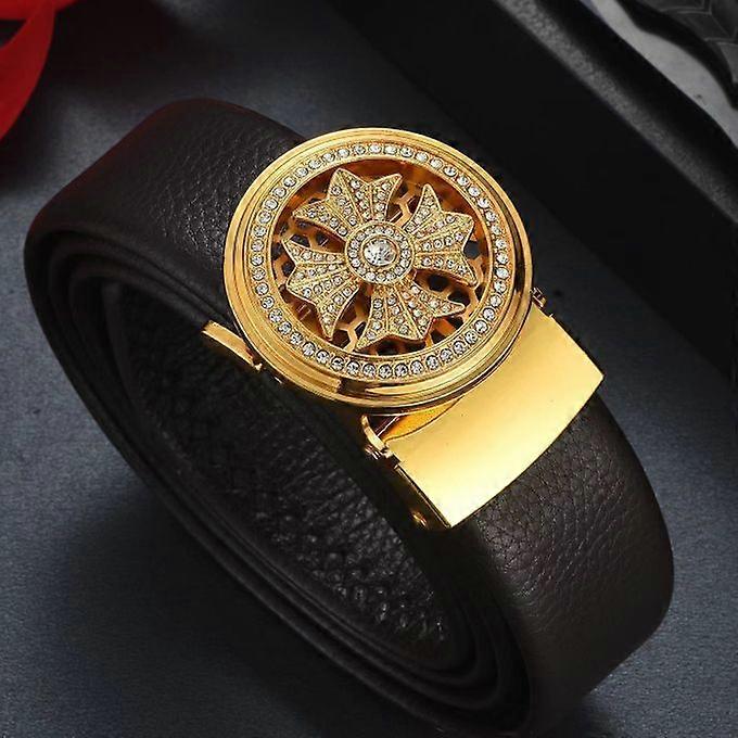 Herre Mode Bælte Roterende Automatisk Spænde Designer