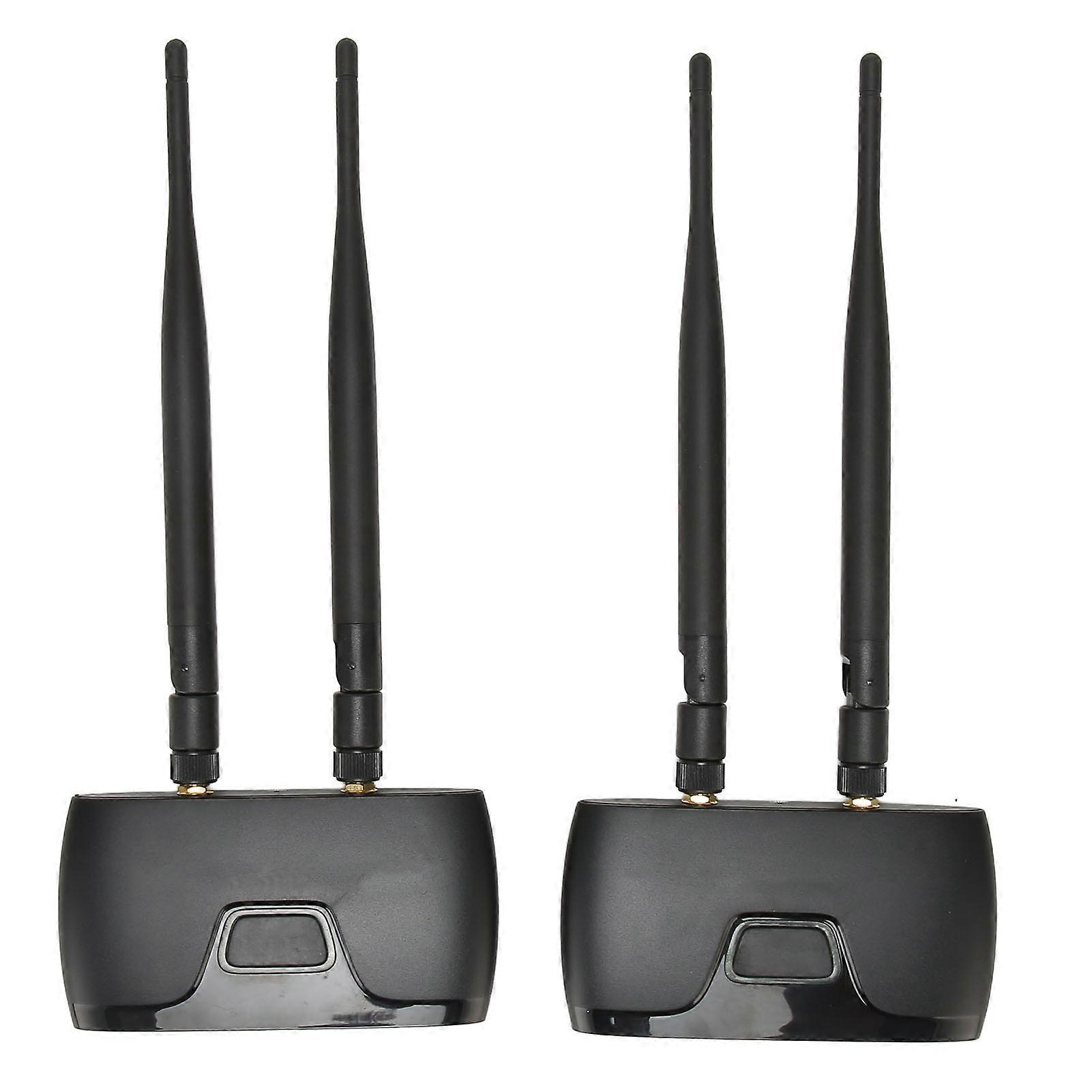 Wireless HD Multimedia Interface Extender FHD 656ft Dual Antenna 2.4G 5G AV Transmitter Receiver with Loop Out 100240V UK Plug
