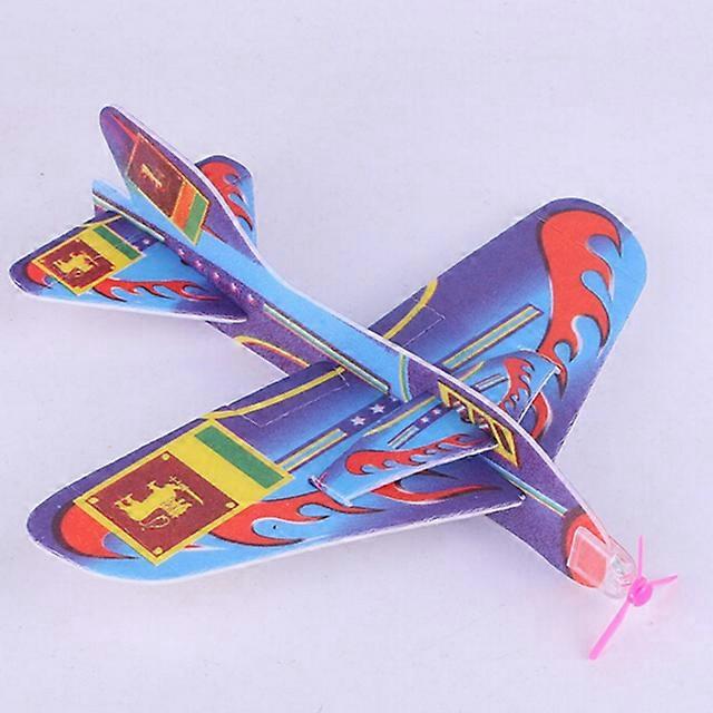 1pc Rubber Band Elastic Powered Aircraft Glider Flying Plane Airplane DIY Kids Toy Random