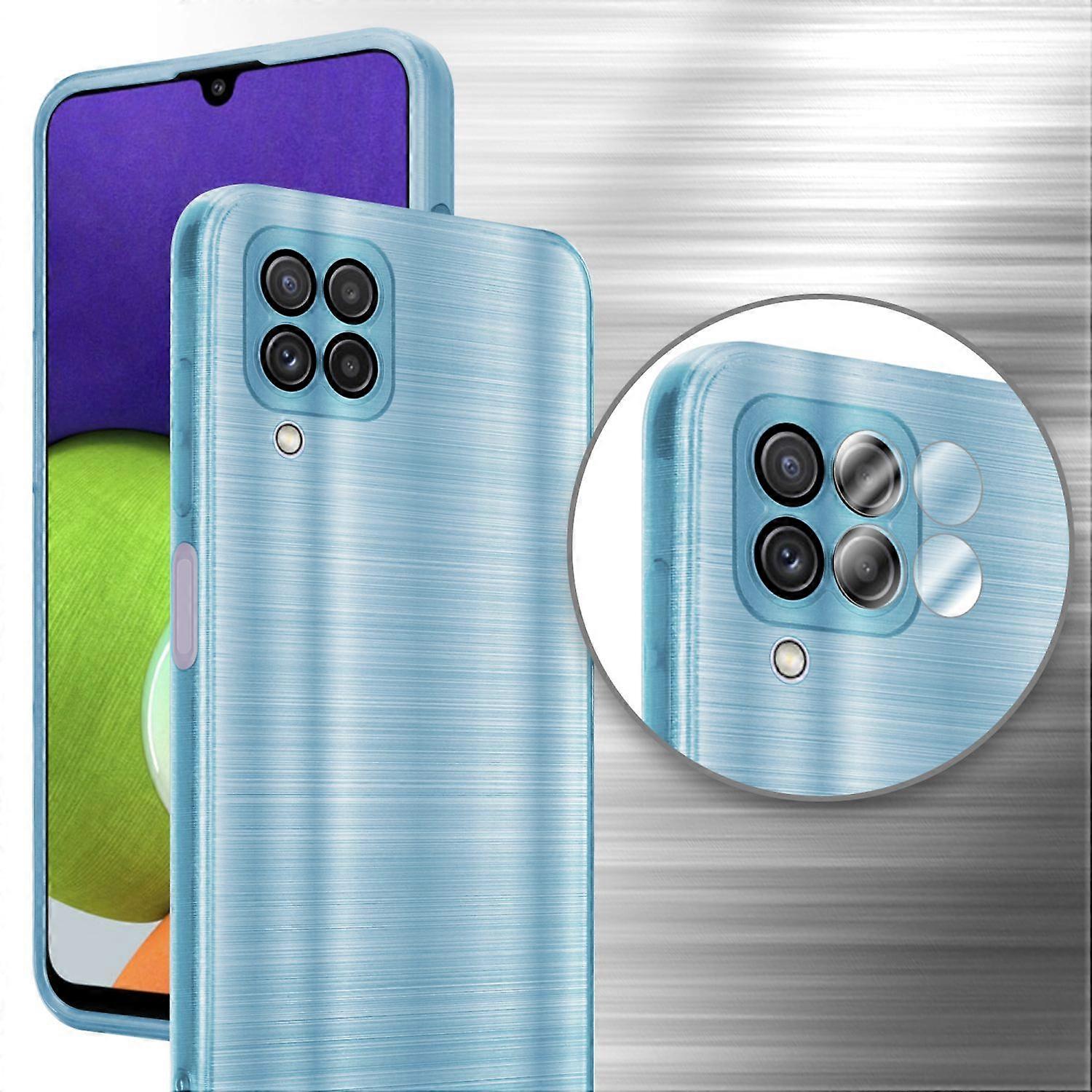 Samsung Galaxy A22 4G Protective Case - Brushed Design with Camera Protector