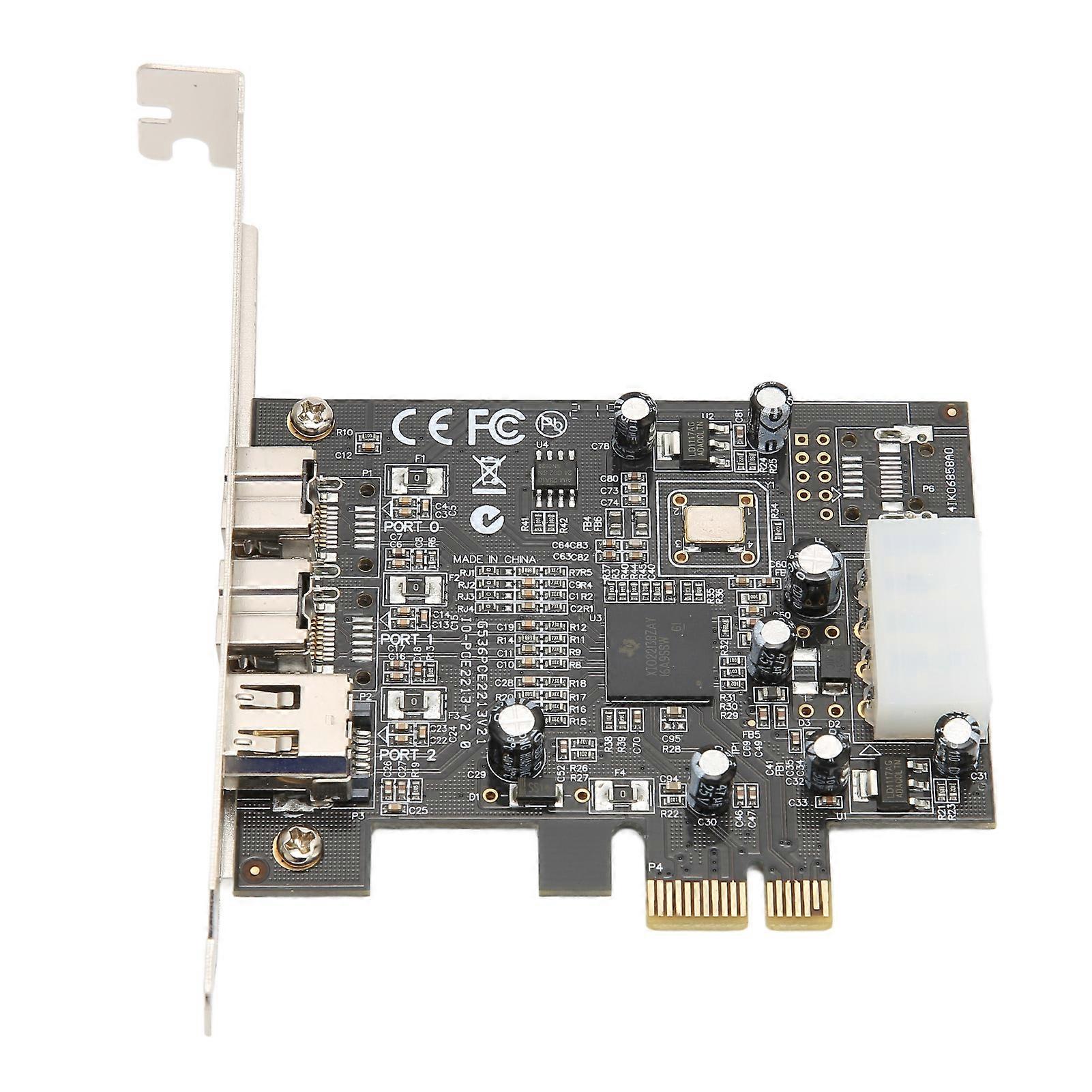 PCI Express Firewire Card with 2 1394B Interface 1 1394A Interface Plug and Play PCIE to 1394b Video Capture Card for Windows