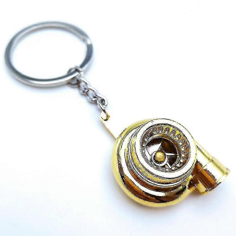 Auton metallinen avaimenperä Ääni Turbo Key Plain Laakerin kehruumalli Turbiini Turbo Ring Key Turbo Muotoinen