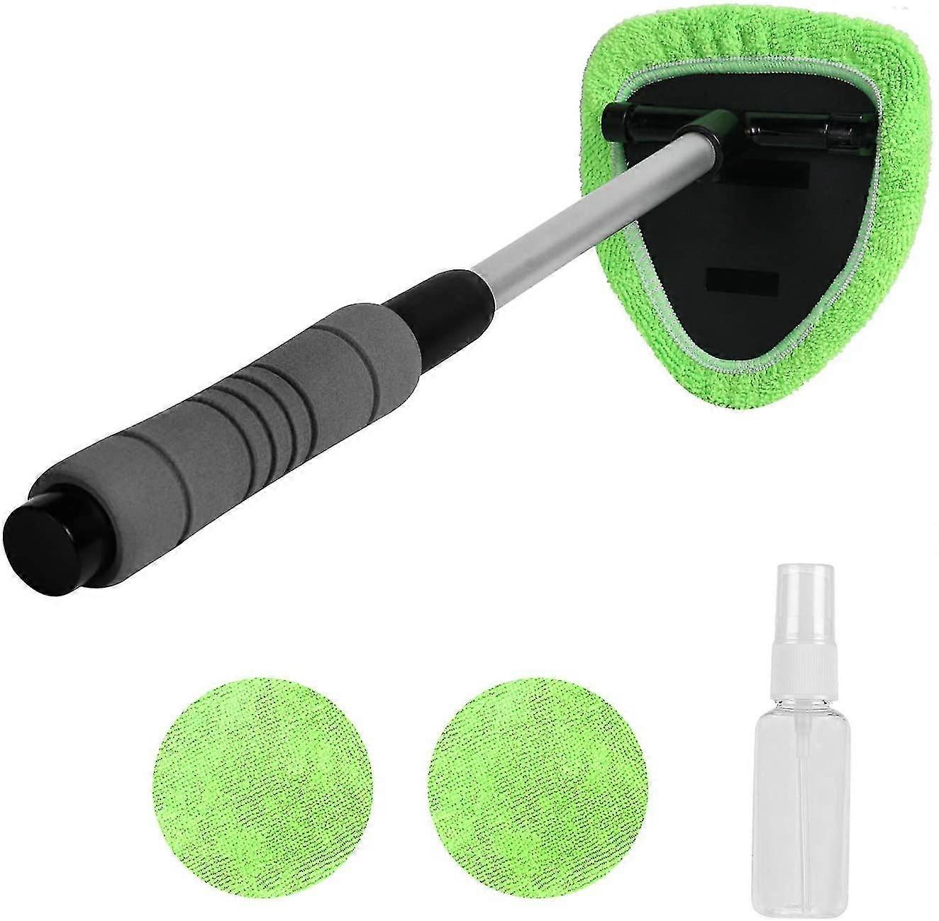 Microfiber Car Window Cleaning Tool with Extendable Handle