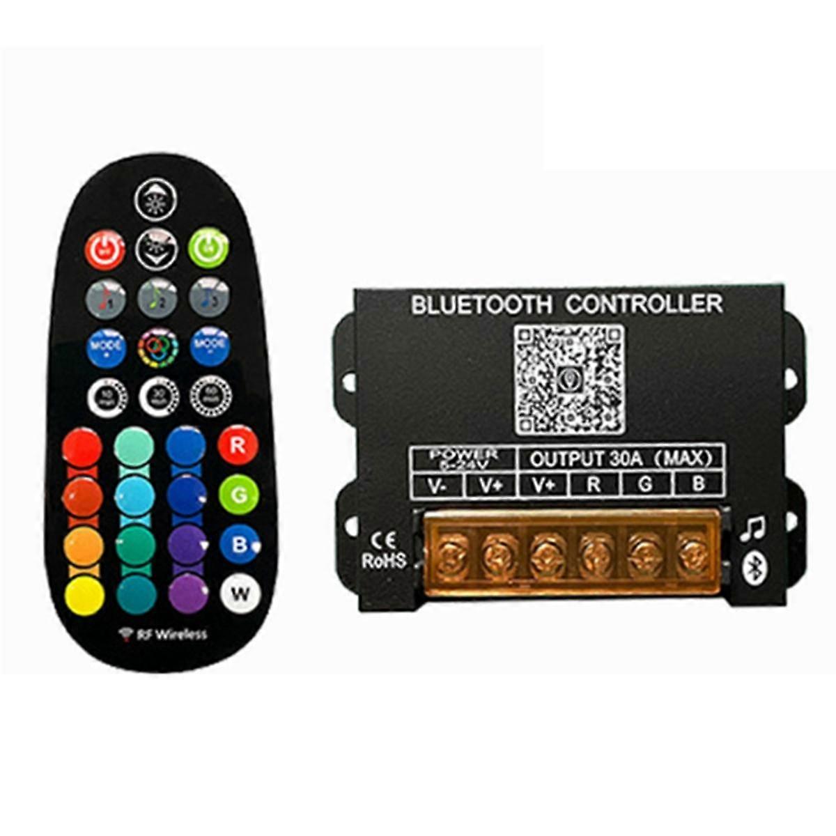 Bluetooth DC5-24V RGB LED Strip Light Controller 30A 4-Wire 3-Channel Constant Voltage Lamp RF 29-K