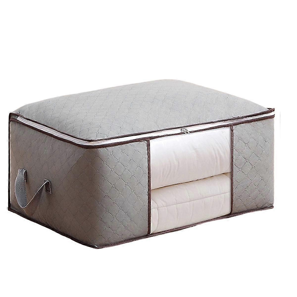 Capacity Clothes Storage Bag Comforter,foldable Organization With Reinforced Handle Zippers For St