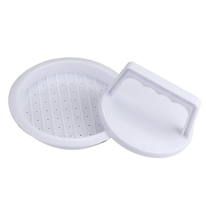 Burger Press Patty Maker Mold Round Shape(white,2pcs)