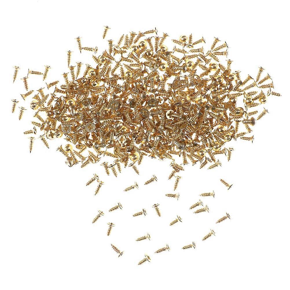 380 pcsFlat Self-tapping Screws Brass Material Golden DIY Model Making Tools 2*6mm