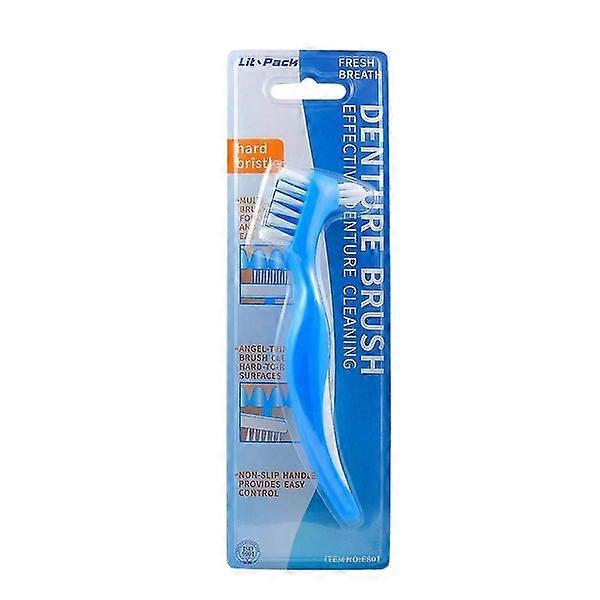 Denture Care Toothbrush with Multi-Layered Hard Bristles